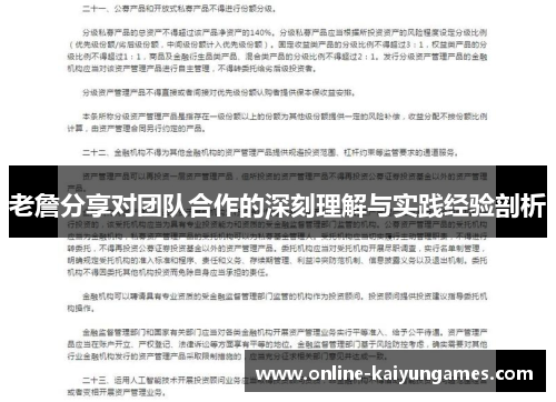 老詹分享对团队合作的深刻理解与实践经验剖析